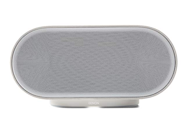 Front. Denon - DENON HOME 600 Wireless Smart Speaker - Stone.