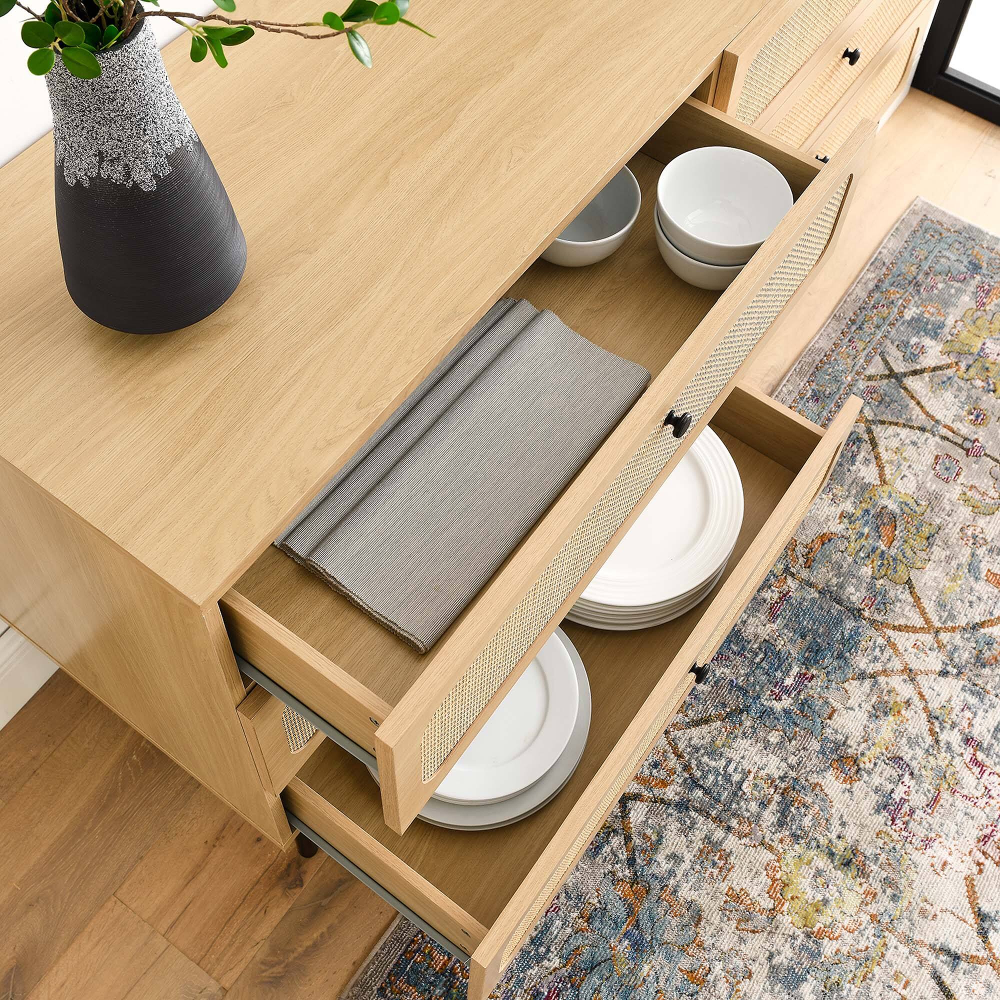 Back. Modway - Chaucer 6-Drawer Dresser by Modway - Oak.