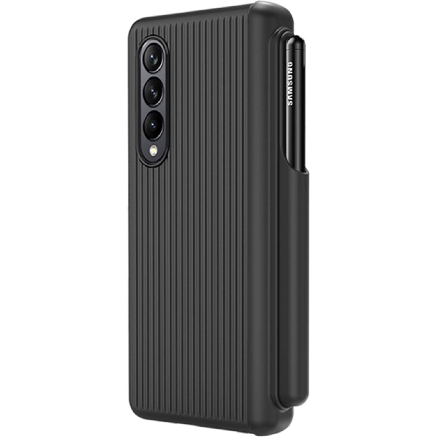 Left. SaharaCase - GRIP Series Full Body Case for Samsung Galaxy Z Fold4 - Black.