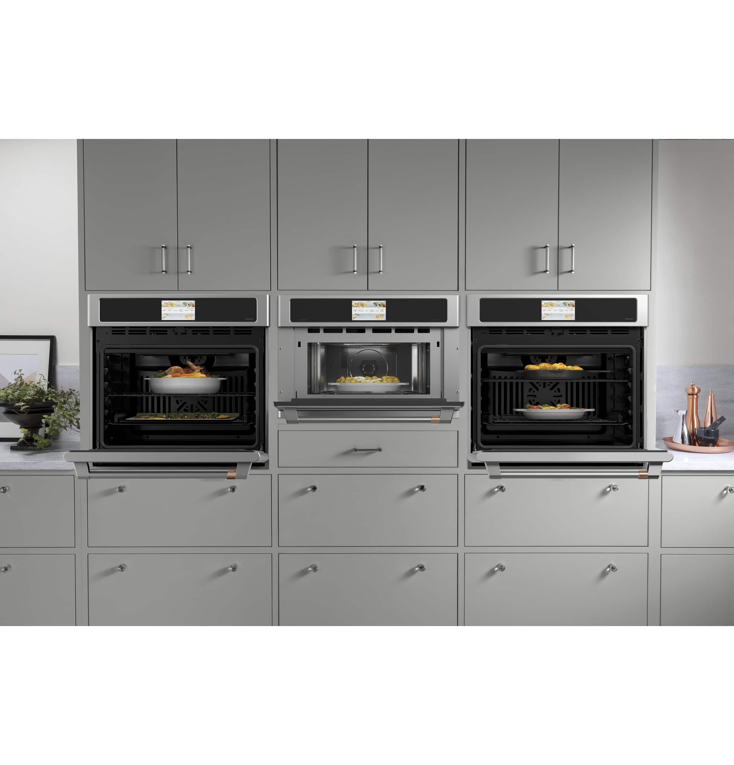 Alt View 18. Café - 1.7 Cu. Ft. Convection Built-In Microwave with Sensor Cooking and 120V Five in One Advantium Technology - Stainless Steel.