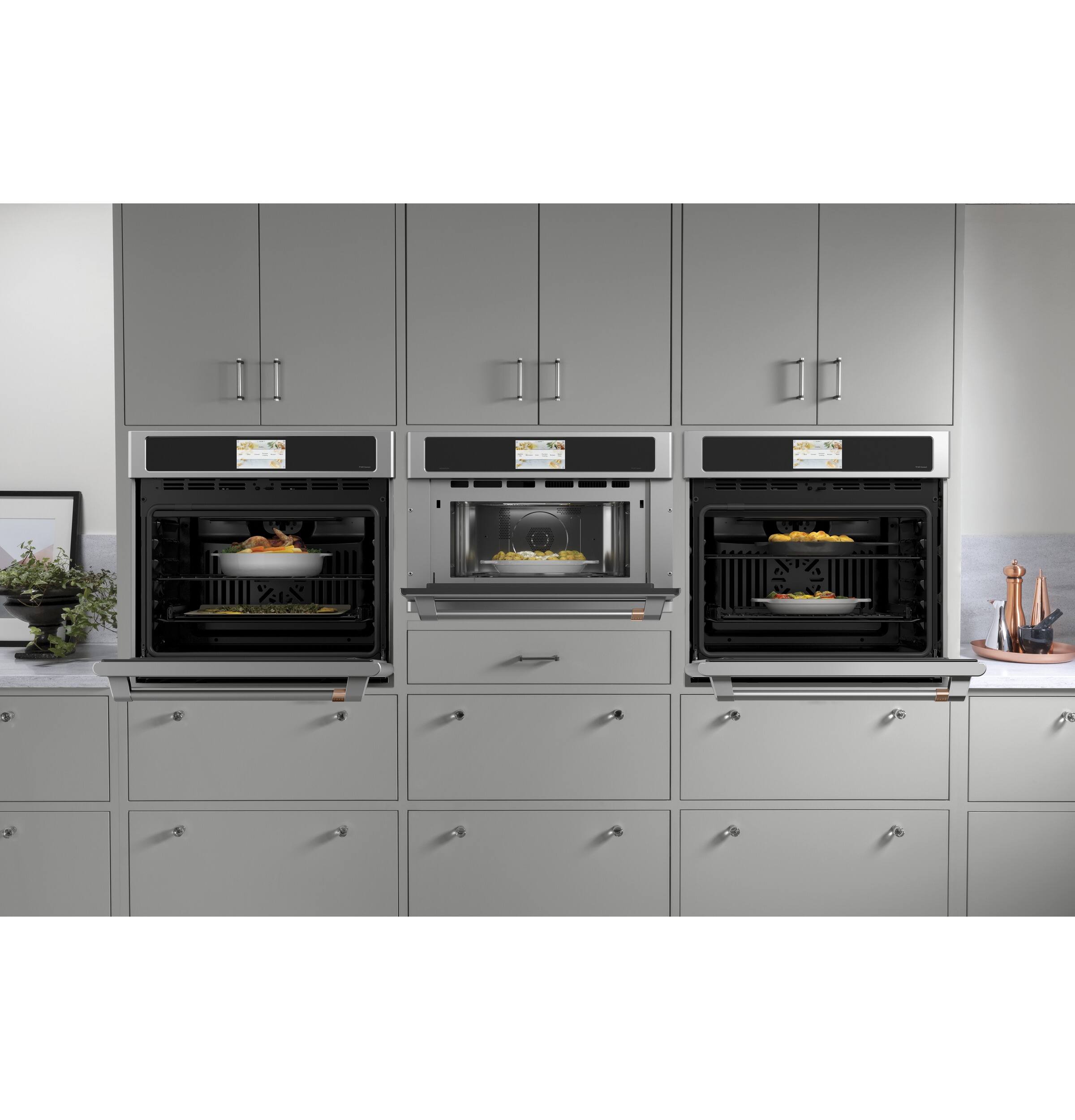 Alt View 18. Café - 1.7 Cu. Ft. Convection Built-In Microwave with Sensor Cooking and 120V Five in One Advantium Technology - Stainless Steel.
