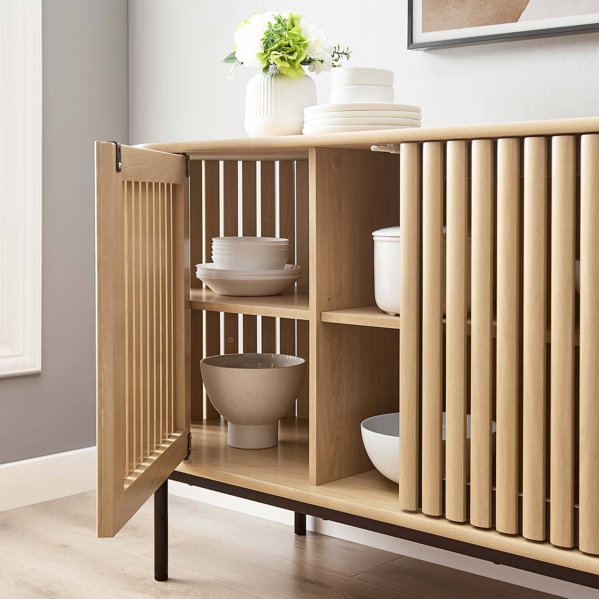 Alt View 2. Modway - Fortitude 59" Oval Sideboard by Modway - Oak.