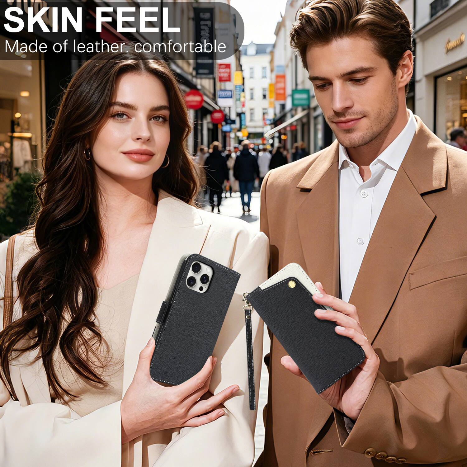SKIN FEEL  
Made of leather. comfortable