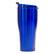 Front. Silver Buffalo - Metallic Royal Blue Stainless Steel Tumbler With Flip Lid | Holds 30 Ounces - Blue.