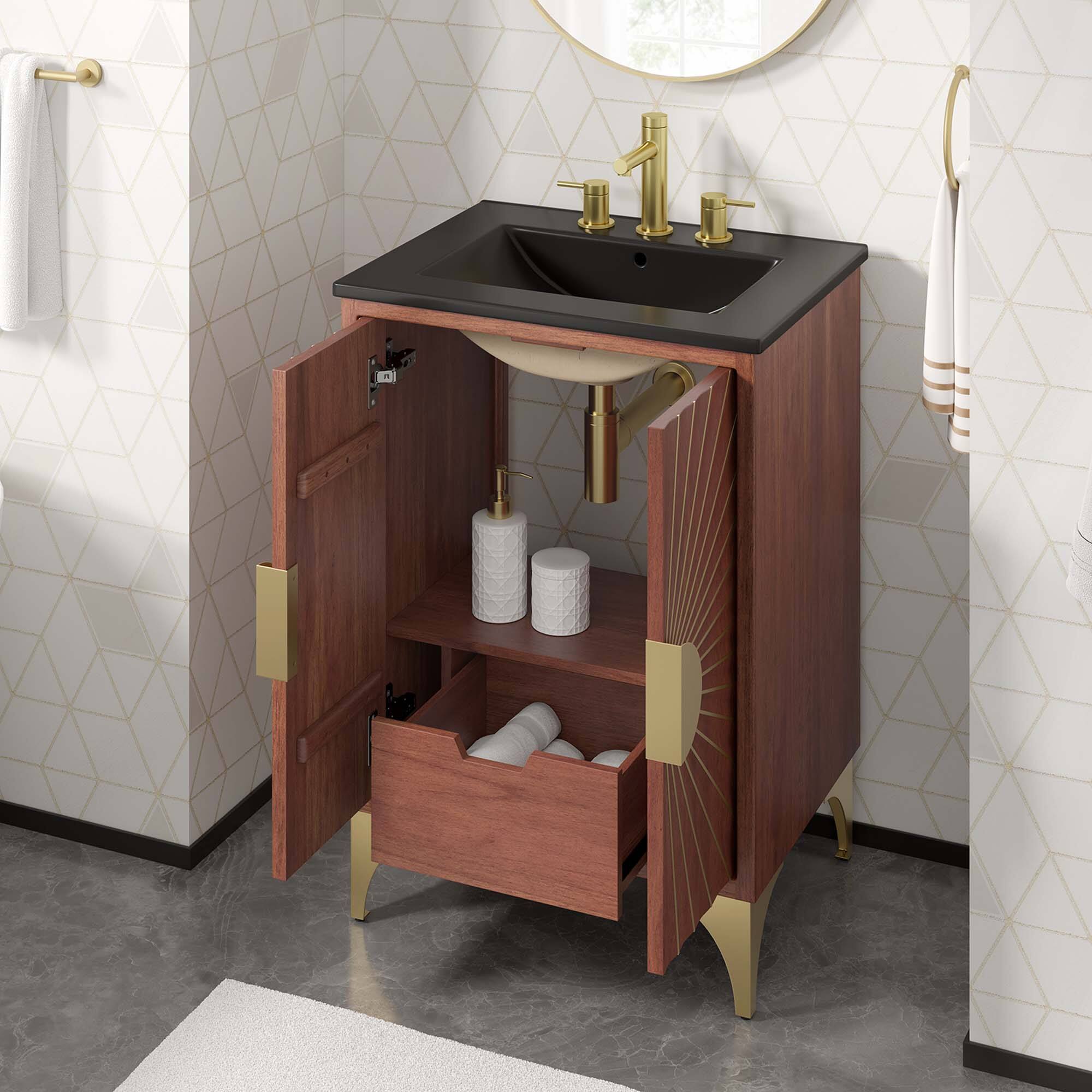 Alt View 1. Modway - Daylight Bathroom Vanity Basin Included by Modway - Black Walnut.