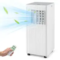 Costway 7100 BTU (10000 BTU ASHRAE) Portable Air Conditioner 3-in-1 10000 BTU AC Unit with Dehumidifier and Cool and Fan - White - Front_Zoom