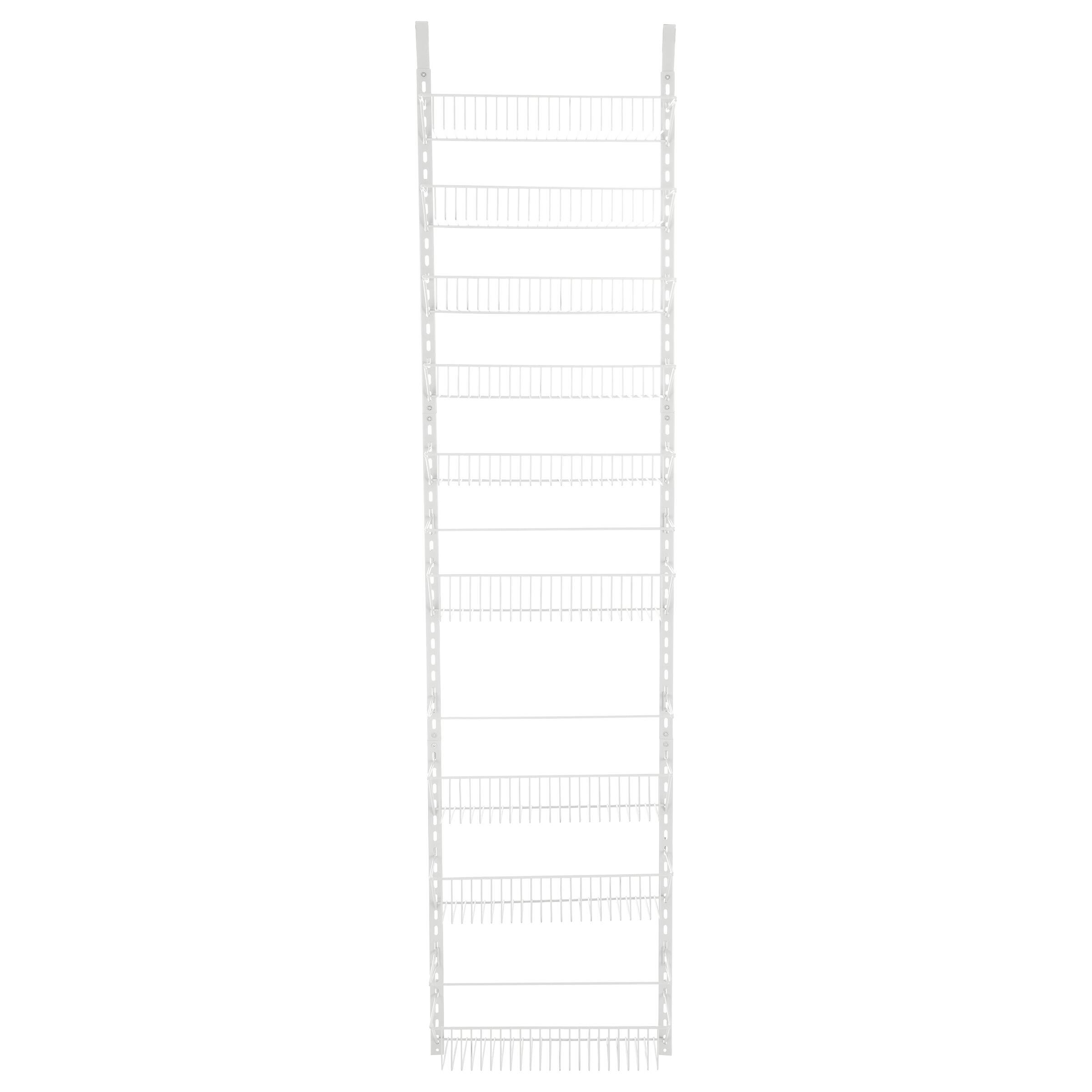 Angle. Home-Complete - 9-Tier Over Door Organizer, White - White.