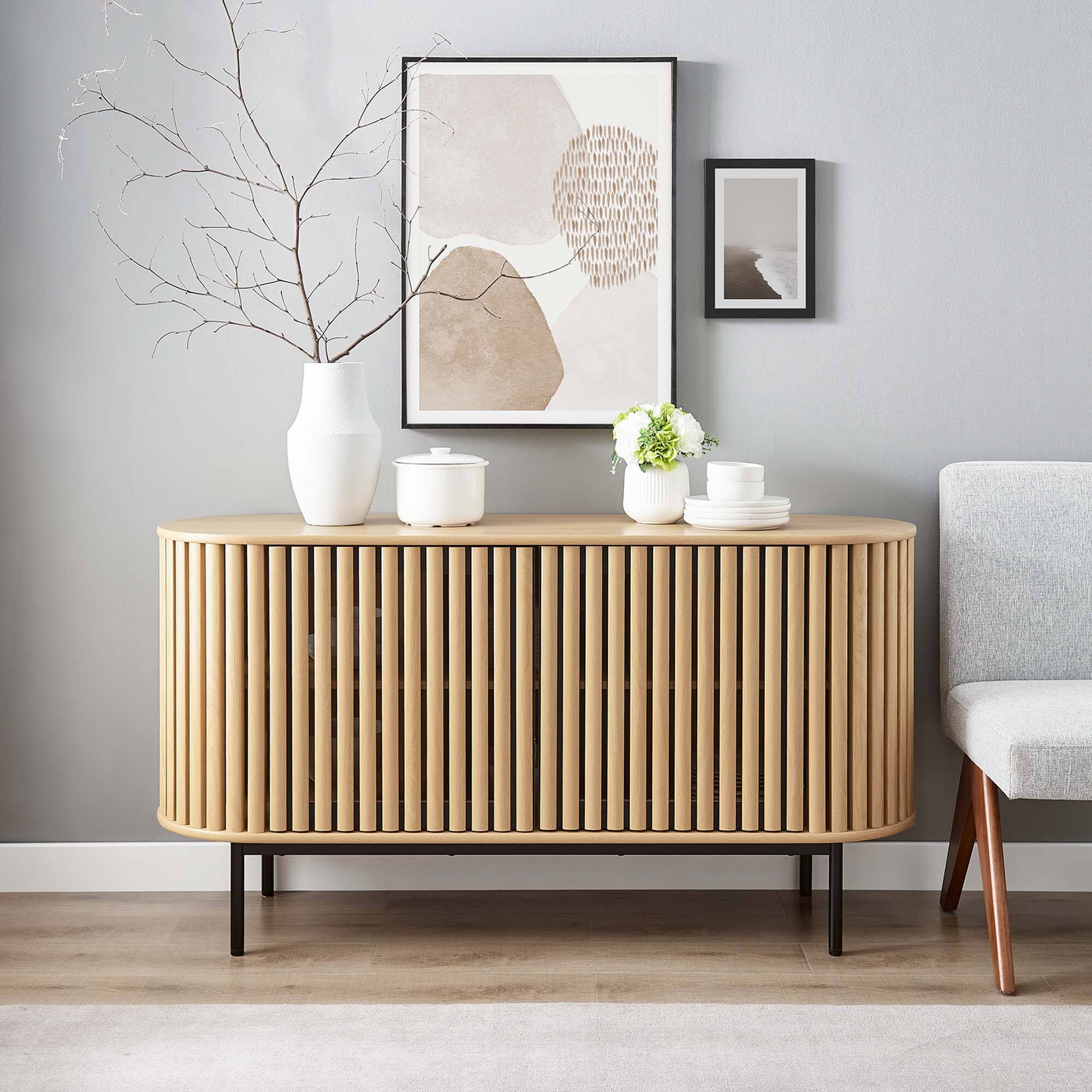 Alt View 1. Modway - Fortitude 59" Oval Sideboard by Modway - Oak.