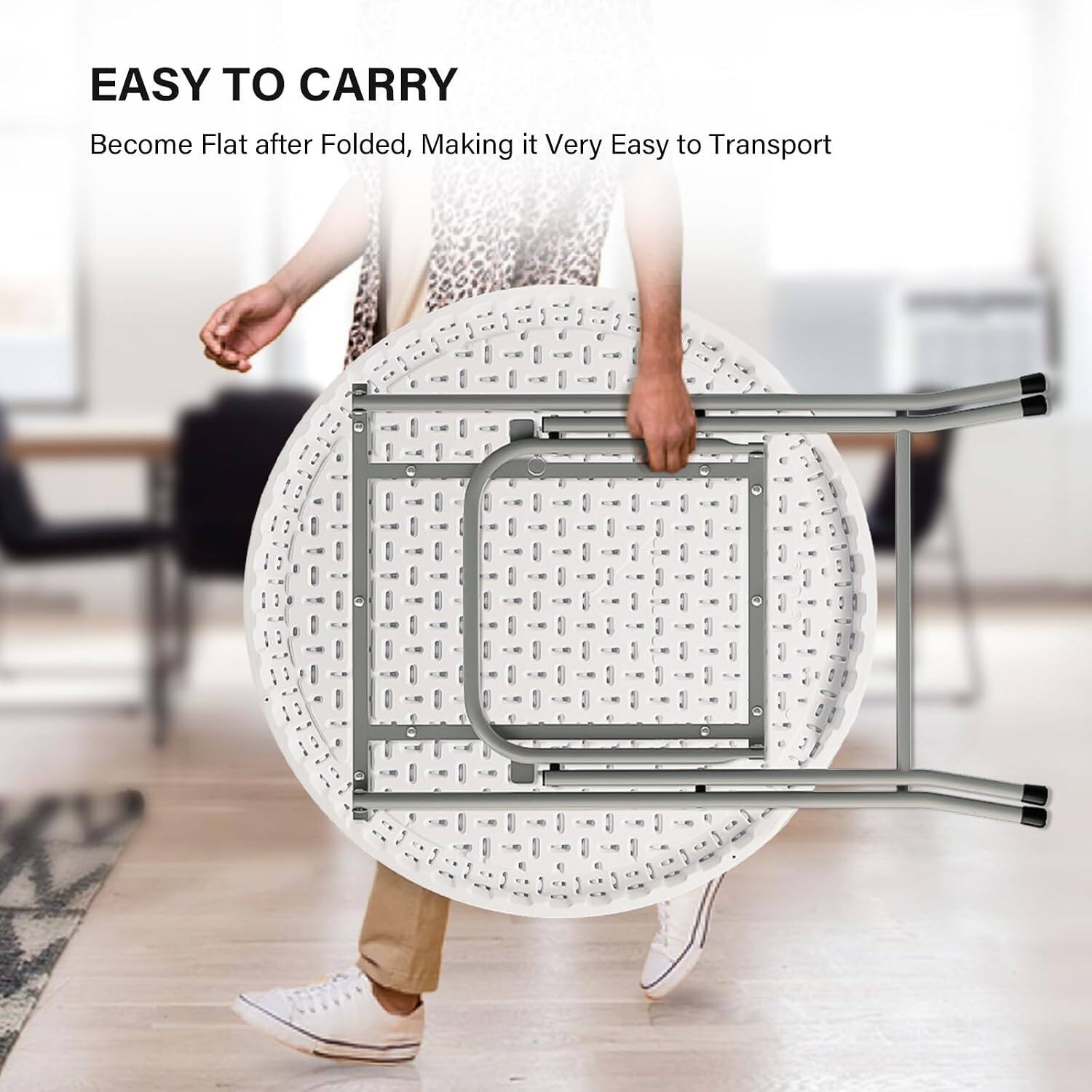 EASY TO CARRY  
Become Flat after Folded, Making it Very Easy to Transport