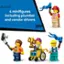 4 minifigures including plumber and vendor drivers.