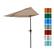 Alt View 16. Nature Spring - 9-Foot Half Round Patio Umbrella with Easy Crank - Sand.