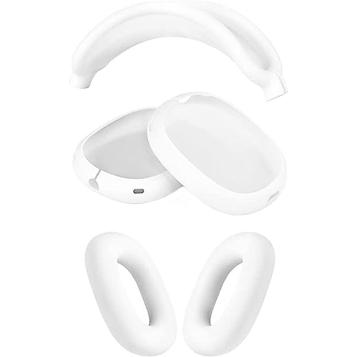Alt View 11. SaharaCase - Silicone Combo Kit Case for Apple AirPods Max Headphones - White.