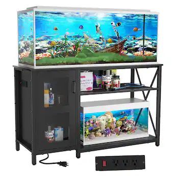 55 gallon fish tank with stand and accessories 55g combo Nature Aquariums USA 30 gallon tanks Hlivelood Farmhouse 55-75 Gallon Fish