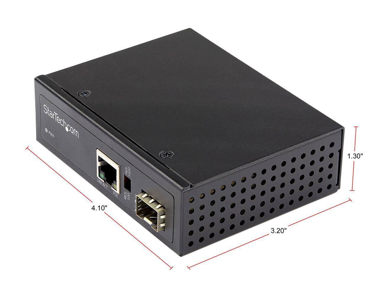 StarTech.com  
UNI/ACT POE  
4.10" x 3.20" x 1.30"