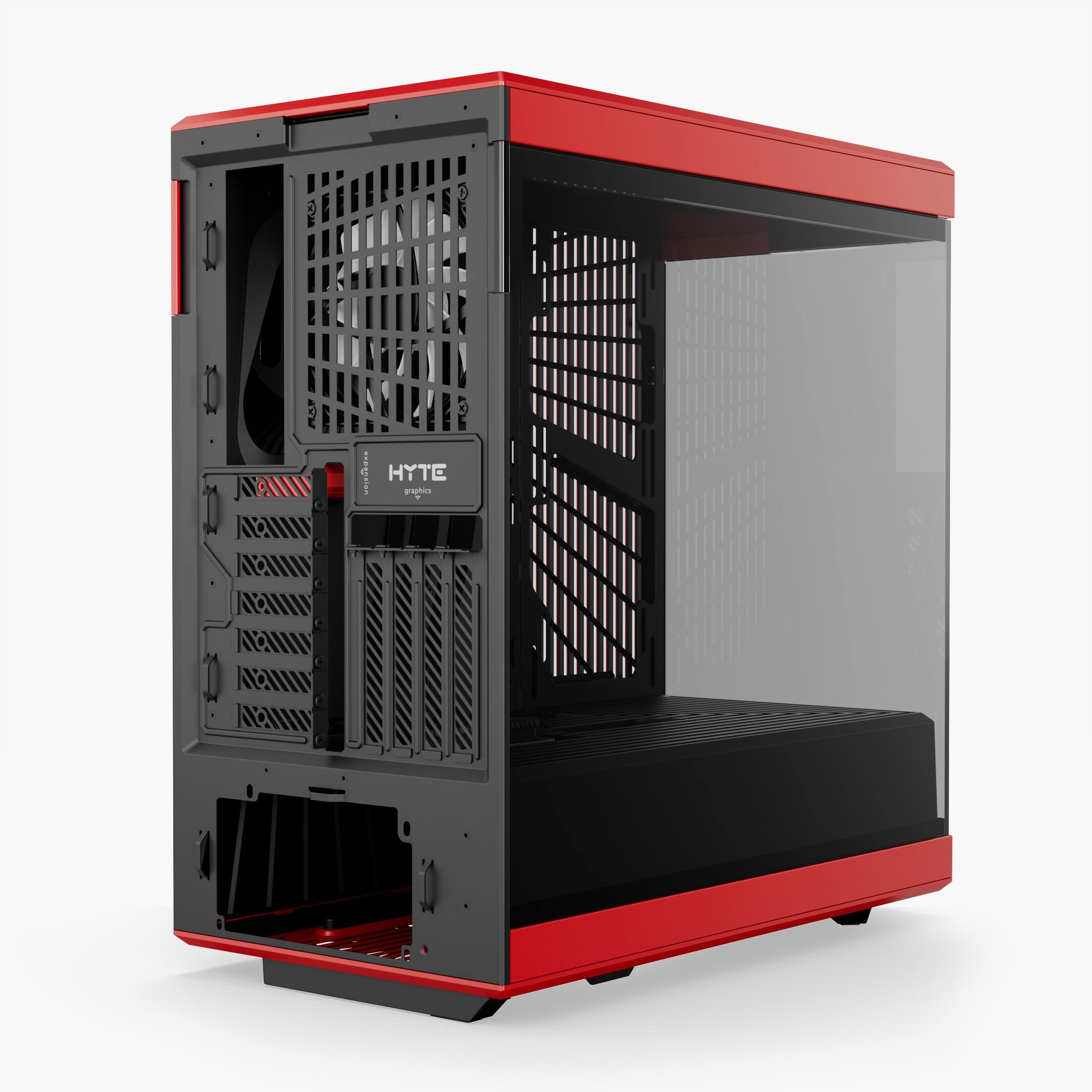Alt View 14. HYTE - Y40 ATX Mid-Tower PC Case - Red.