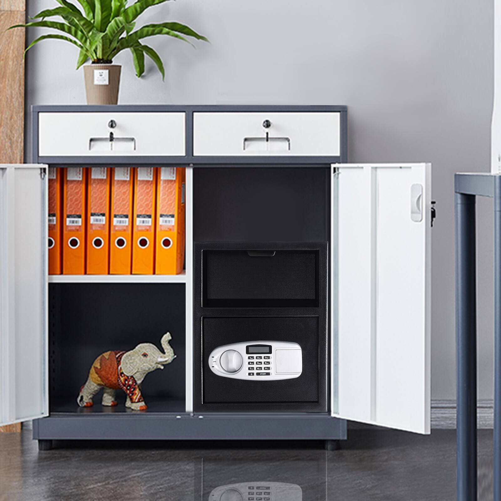 Alt View 9. Ecooso - Digital Deposit Safe with Front Drop Slot, Electronic Keypad Lock, Depository Cash Storage.