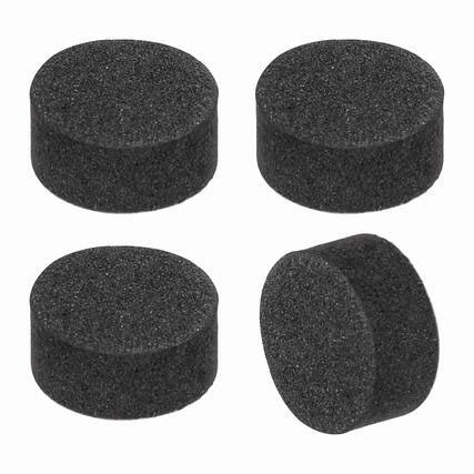 Front. Unique Bargains - 4pcs Single Sided Speaker Isolation Feet Pads, 10x5mm Non Slip Foam Shock Absorption Pad for Amplifier - Black.