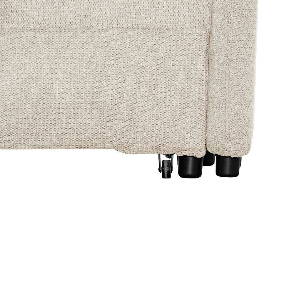 Alt View 1. Kadyn - 3-in-1 Multi-Functional Sleeper Chair, Built-In Computer Board and USB Charging Ports, Creamy White - White.