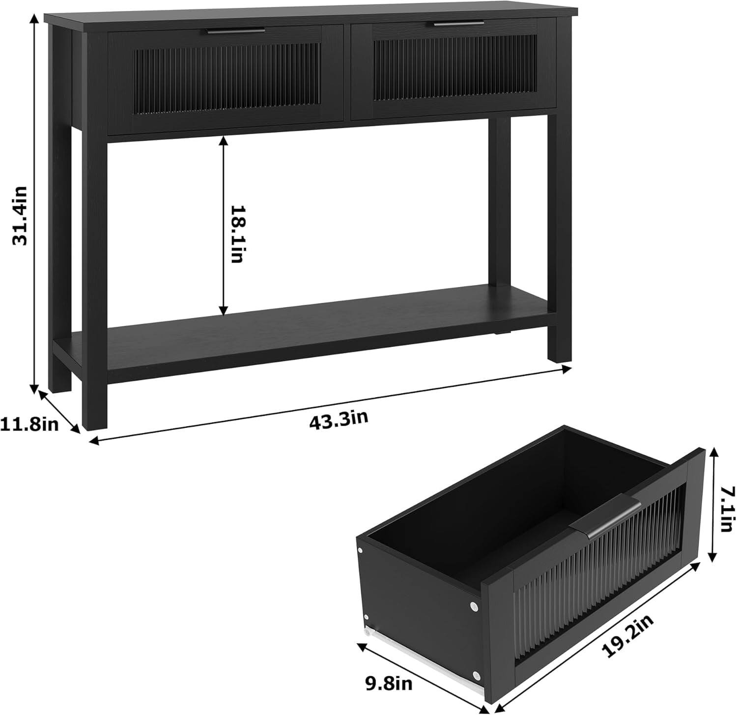 31.4in  
18.1in  
11.8in  
43.3in  
7.1in  
9.8in  
19.2in