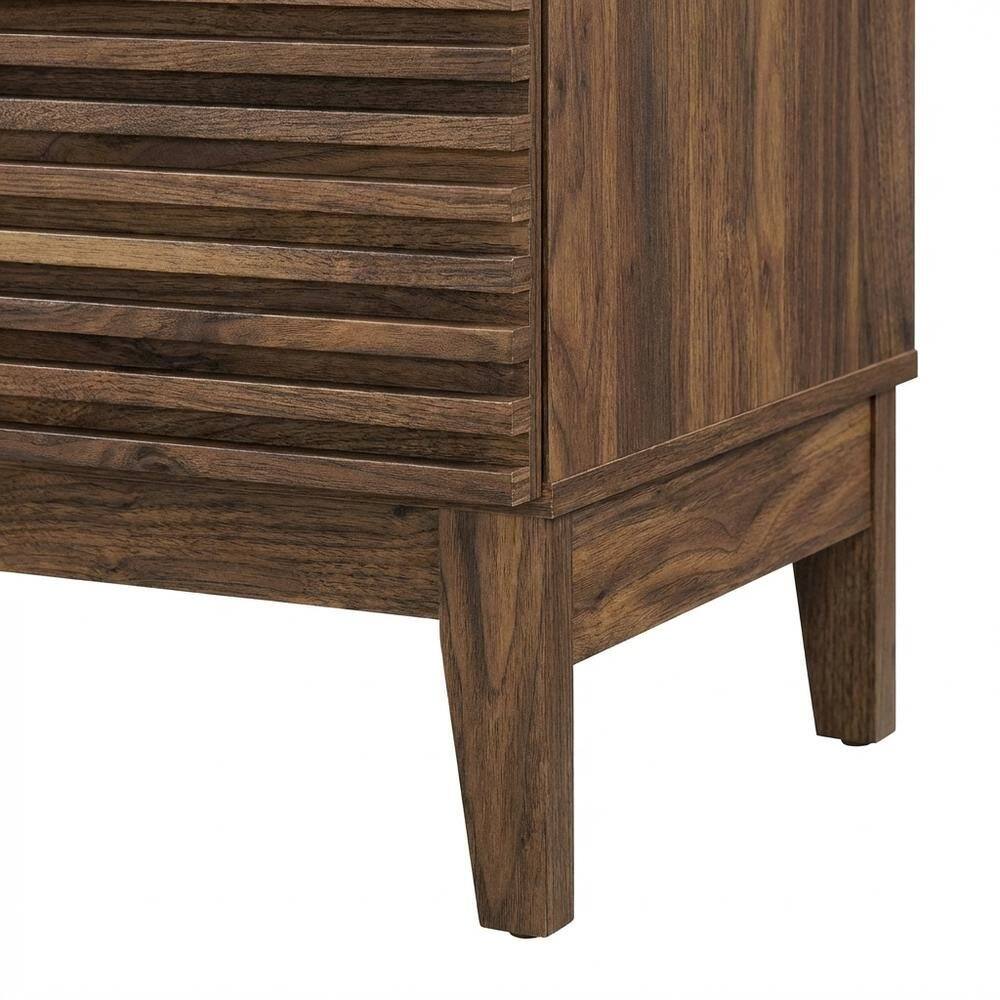 Alt View 1. FurniFact - Brown 4-Drawer Chest with Modern Design and Durable Build - Brown.