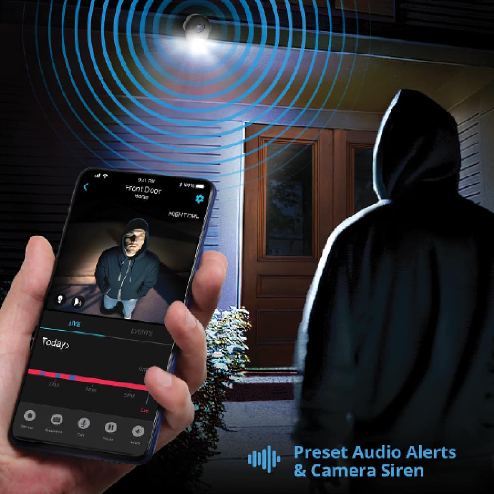 - In PM Front Door
- 1% MIGHTOHL OML
- LIVE Today
- EVENTS
- Ne SPU Lve
- Catect Tals
- Preset Audio Alerts & Camera Siren