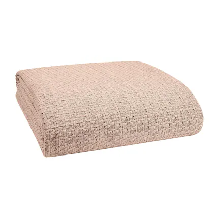 Front. Dapper Styles - Elvana Home Cotton Bed Blanket Breathable Blankets For Layering Any All Season Navy - Beige-King (102"x90").