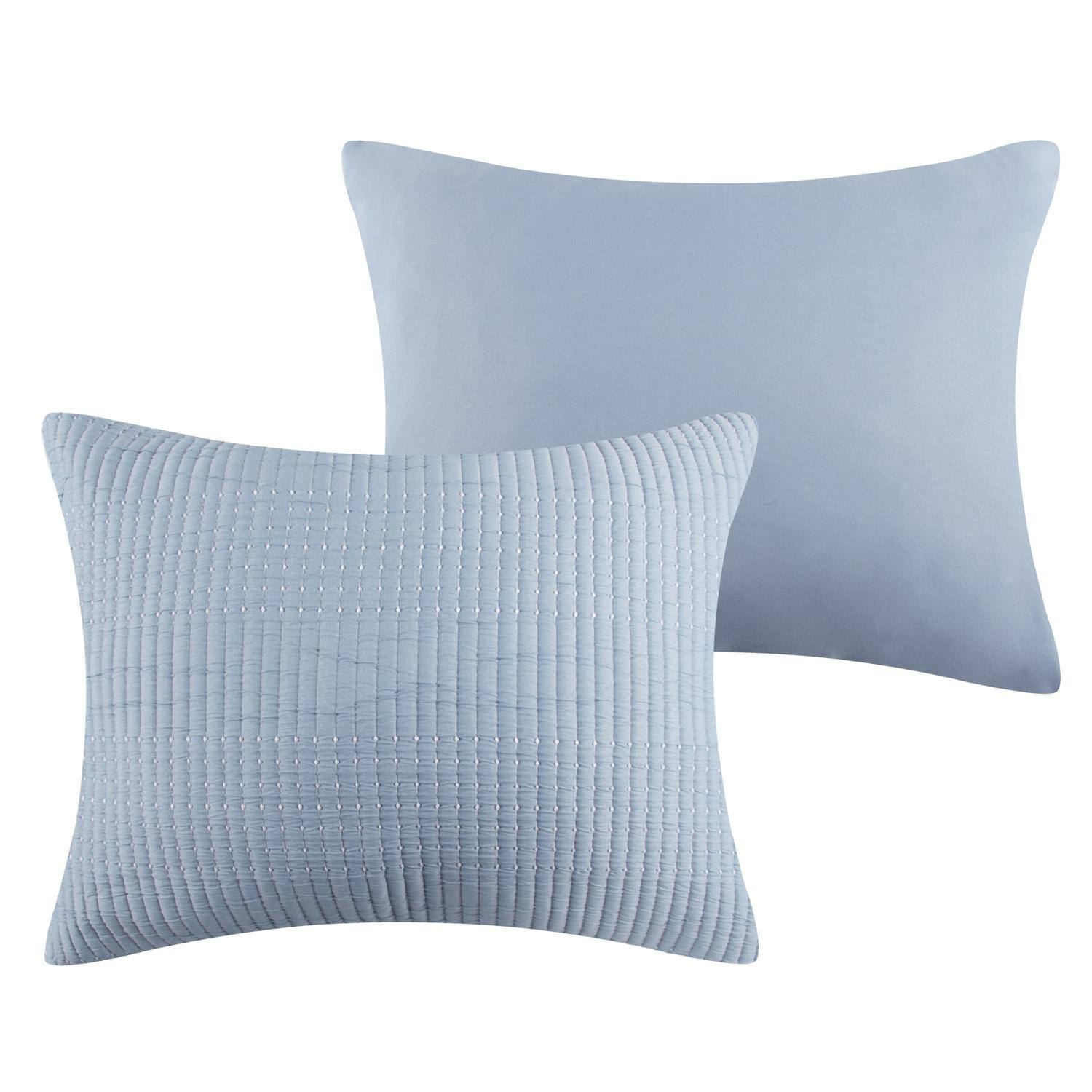 Alt View 3. Greenland Home Fashions - Greenland Home Fashions Cosmo Luxurious Modern Design Coverlet Bedding Set 3 Piece Full/Queen Chambray - Chambray.