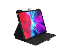 Front. Speck - Speck Black Balance Folio for 12.9-inch iPad Pro (2018-2022) - Black.