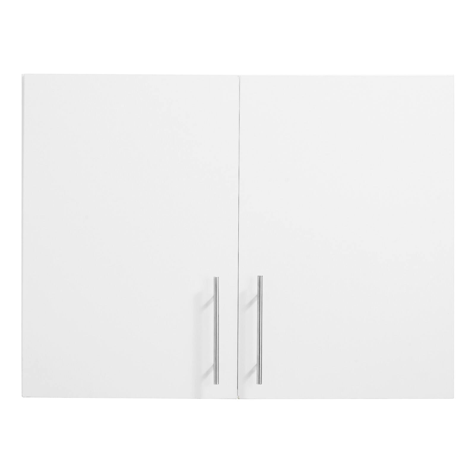 Alt View 5. VEVOR - Laundry Room Wall Cabinet, 2-Tier Wall Mounted Hanging Cabinet with Adjustable Shelf, 32 in Cupboard Storage - White.