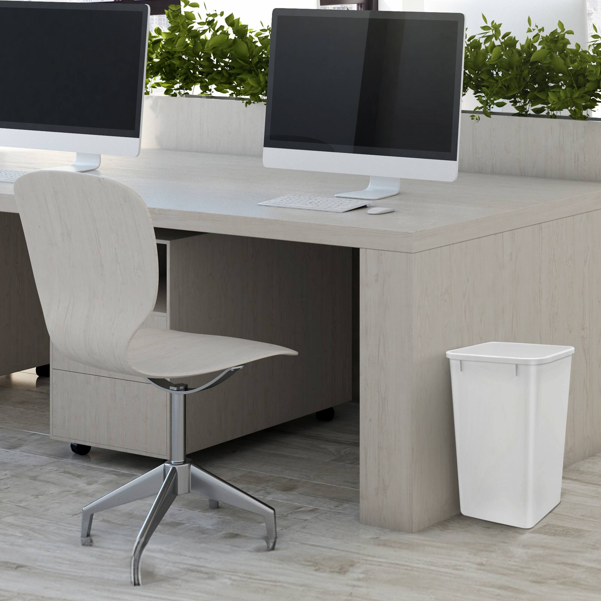 Alt View 10. Rev-A-Shelf - Rev-A-Shelf Polymer Replacement 35 qt. Trash Bin, White, 2 Pack, RV-35-11-2 - White.