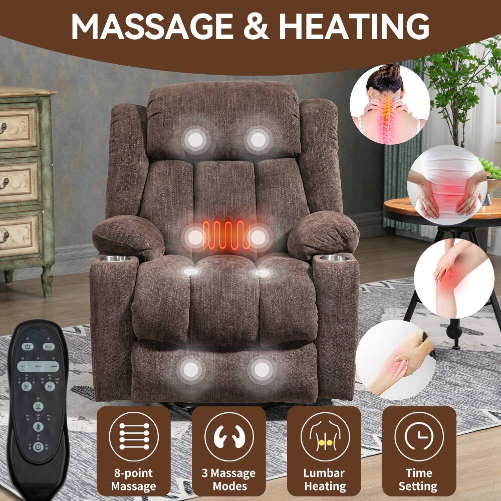 MASSAGE & HEATING

BACK

8-point Massage
3 Massage Modes
Lumbar Heating
Time Setting