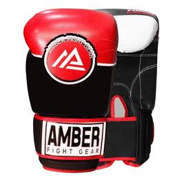 Amber Sporting Goods - Force Boxing Gloves for Training, Punching Bag & Mitts Gloves, 12oz - Red/Black