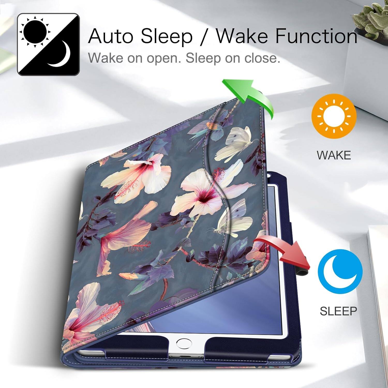 Auto Sleep / Wake Function  
Wake on open. Sleep on close.
