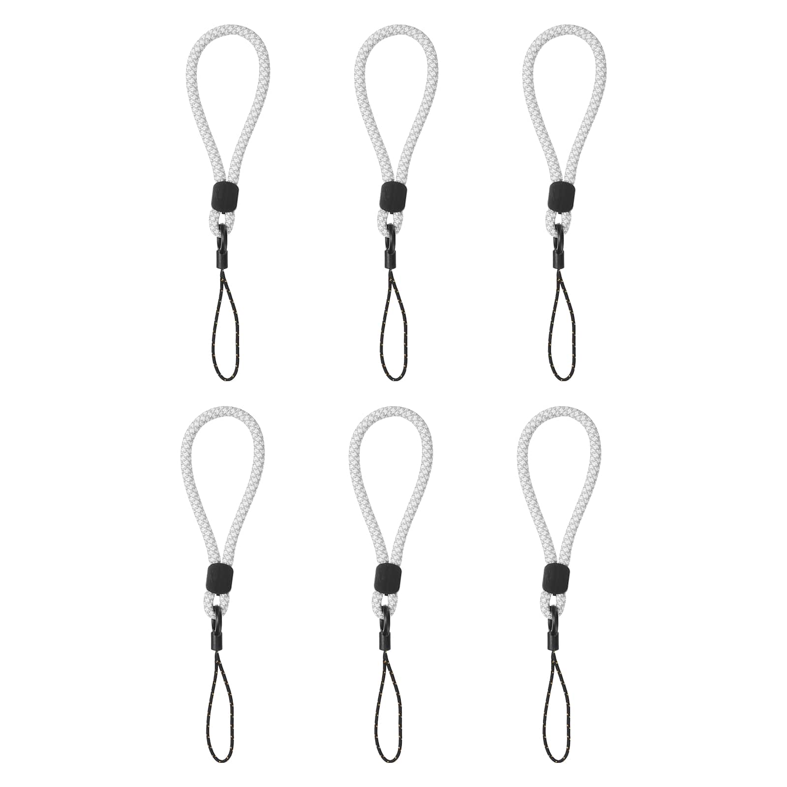 Unique Bargains - 6pcs Phone Lanyards Finger Strap, Short Anti-loss Hanging Rope for Phone, Key, Flashlight, USB Badge - Gray,White price history on PriceWatchPro