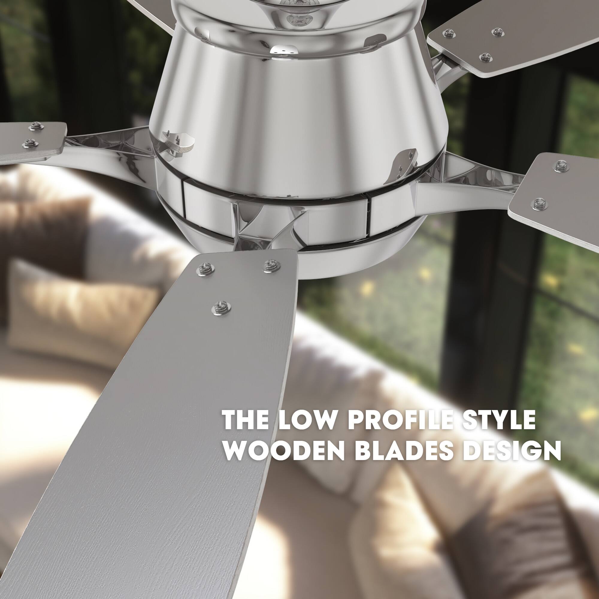 The low profile style wooden blades design