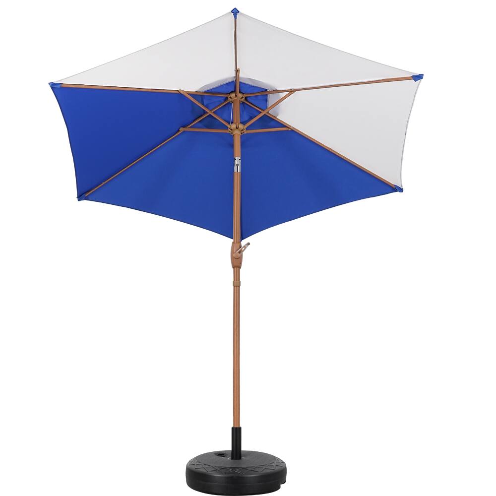 Left. Ainfox - Ainfox 7.5ft Contrast Color Patio Umbrella Tilt - Blue.