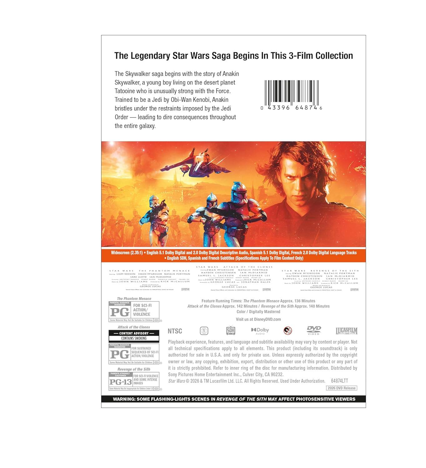 Alt View 1. Star Wars: Prequel Trilogy   - DVD.