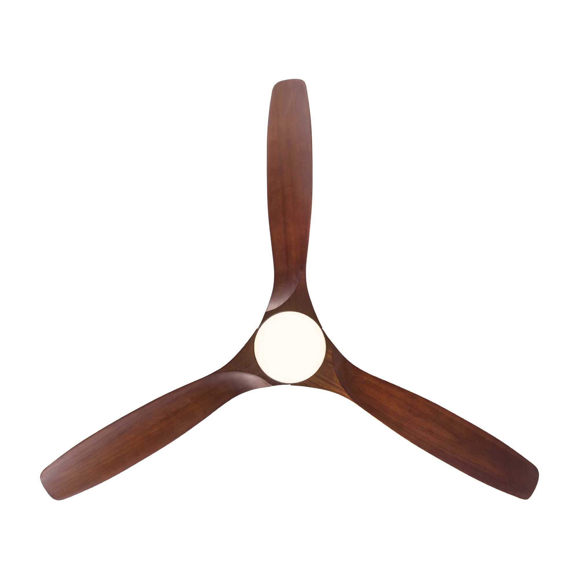 Alt View 4. Sofucor - 52" Ceiling Fans with Lights and Remote Control Low Profile Quiet Reversible 3CCT Integrated LED Light Ceiling Fan - Black-brown.