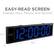 EASY-READ SCREEN, Displays Hour, Minute, and Second, ivation, 9.37", 8.5", 12:00:00, 36.6", 1.75"