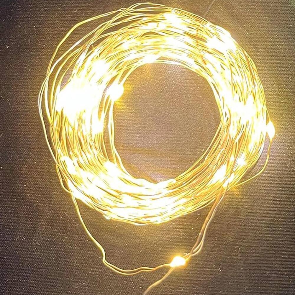 Back. PARKER SLATER - 6-Pack Battery Operated Fairy Lights, 3.3ft 10 LED Silver Wire, Mini Lights.