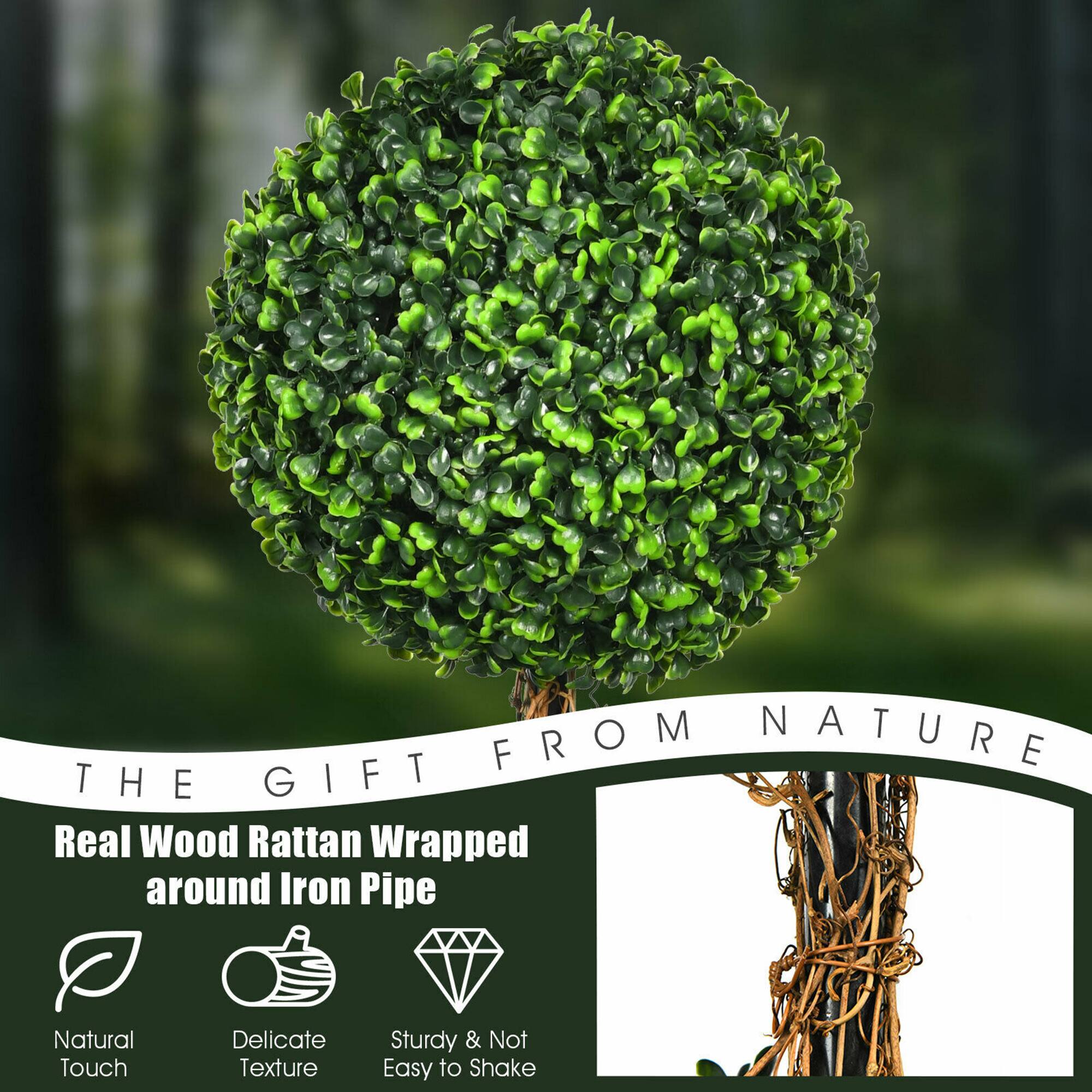 **THE GIFT FROM NATURE**

**Real Wood Rattan Wrapped around Iron Pipe**

- Natural Touch
- Delicate Texture
- Sturdy & Not Easy to Shake