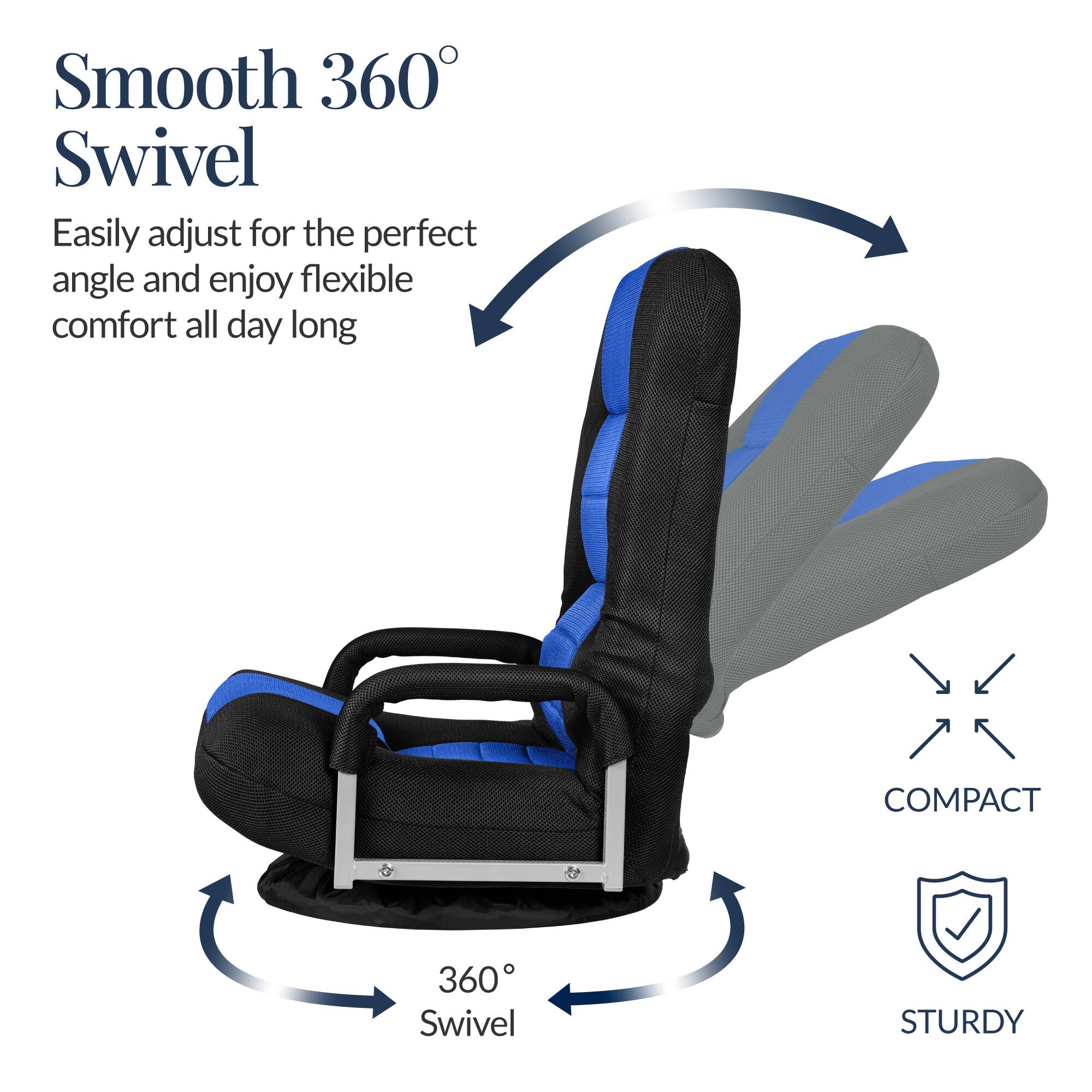 Smooth 360° Swivel  
Easily adjust for the perfect angle and enjoy flexible comfort all day long  

COMPACT  
STURDY  

360° Swivel