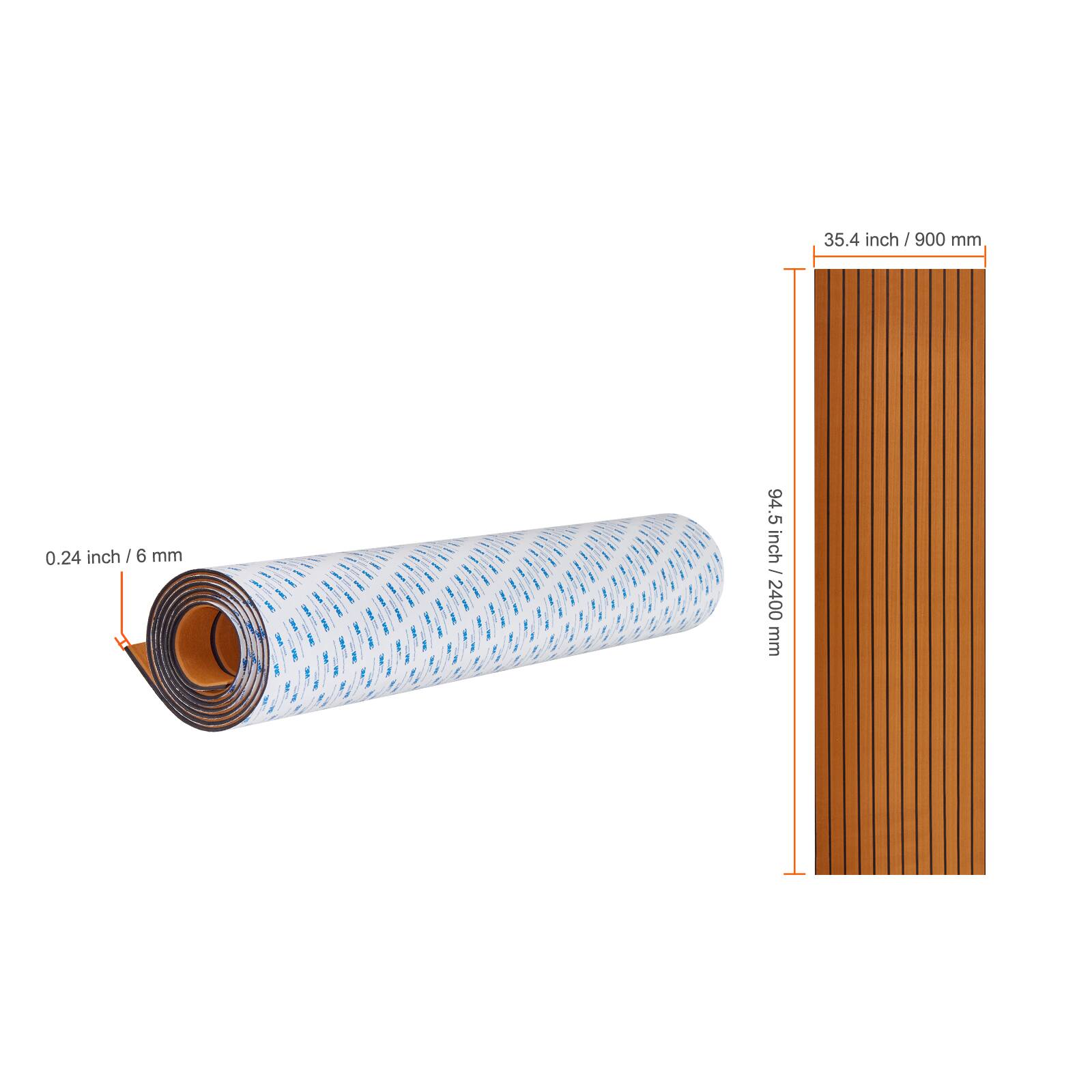 35.4 inch / 900 mm  
0.24 inch / 6 mm  
94.5 inch / 2400 mm