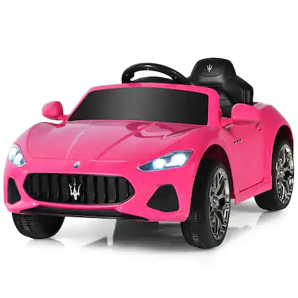 Front. Costway - Costway 12V Kids Ride On Car Maserati GranCabrio Licensed w/ Remote Control& Lights - Pink.