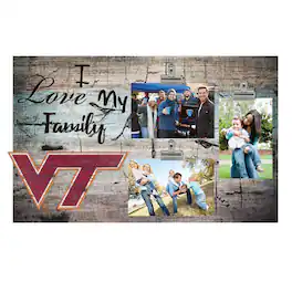 Fan Creations - Virginia Tech Hokies 11" x 19" I Love My Family Clip Photo Frame - Multicolor