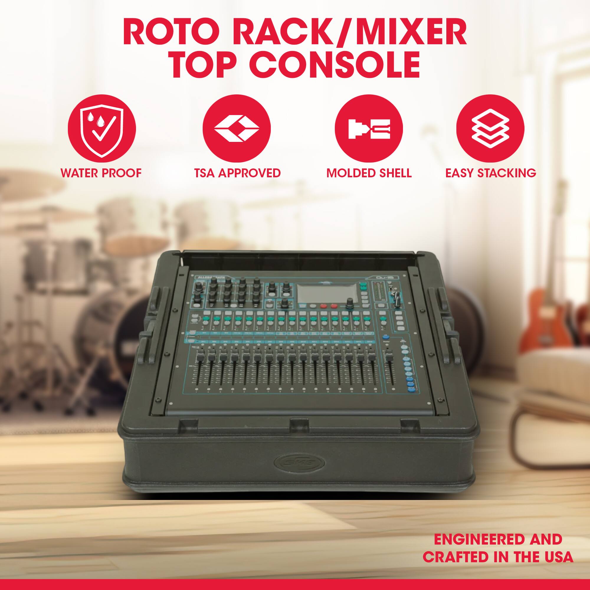 SKB Cases 1SKB R100 Roto molded 10U Top Mixer Rack - Best Buy