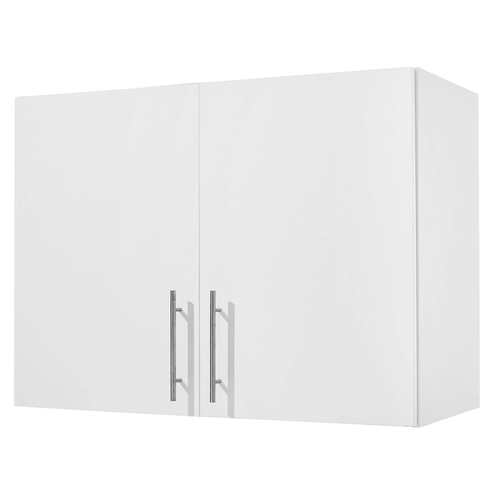 Front. VEVOR - Laundry Room Wall Cabinet, 2-Tier Wall Mounted Hanging Cabinet with Adjustable Shelf, 32 in Cupboard Storage - White.