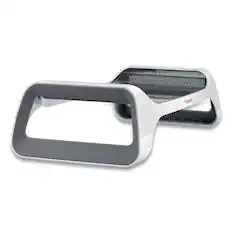 Front. Fellowes - I-Spire Series 20 in. x 8.88 in. x 4.88 in. Monitor Lift Supports 25 lbs./Gray - White/Gray.