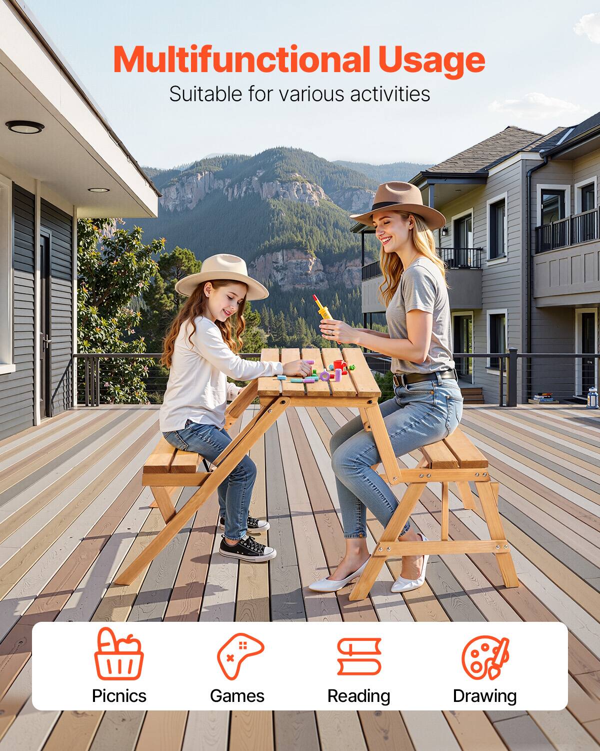 Multifunctional Usage  
Suitable for various activities  

- Picnics  
- Games  
- Reading  
- Drawing