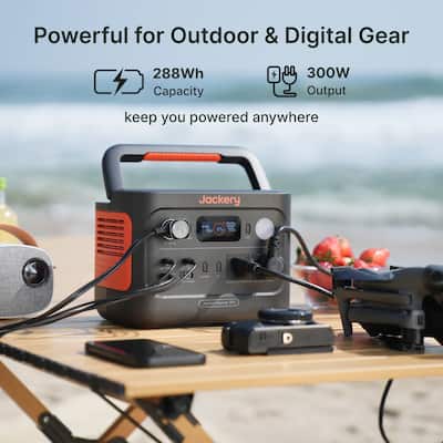 Jackery Explorer 300 v2 (288Wh) Portable Power Station for Outdoor Jackery Explorer 300 v2 (288Wh) Portable Power Station for Outdoor